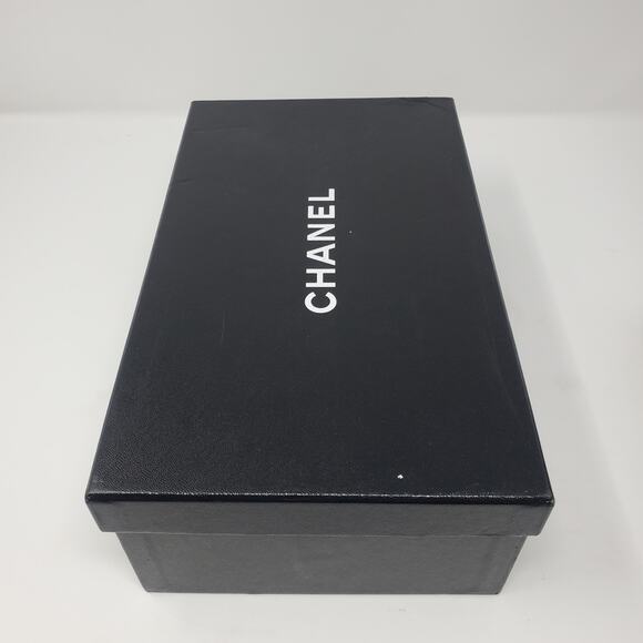 Chanel Espadrilles Lambskin Cap Toe Double Stack Cc Flats Slip-On Black 39 US9 - Picture 3 of 14